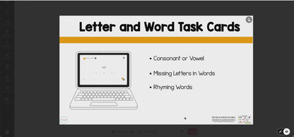 Letter & Words Digital Task Cards