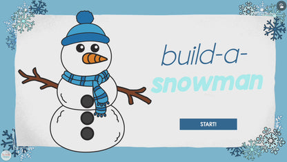 Digital Build-a-Snowman Activities
