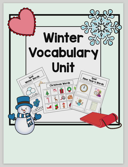 Winter Themed Vocabulary Unit