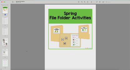 Spring File Folder Activities