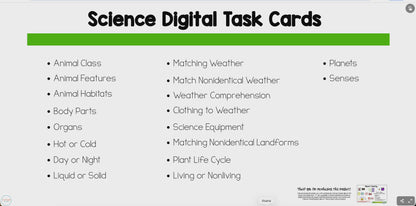 Science Digital Task Cards