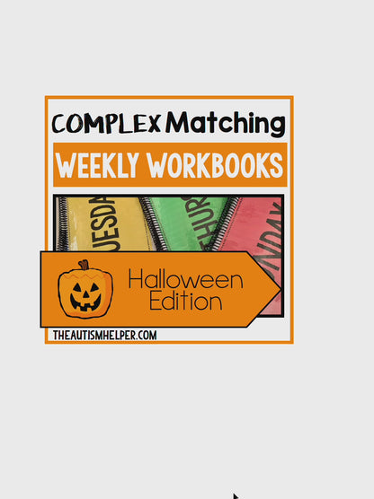 Complex Matching Weekly Workbooks - Halloween