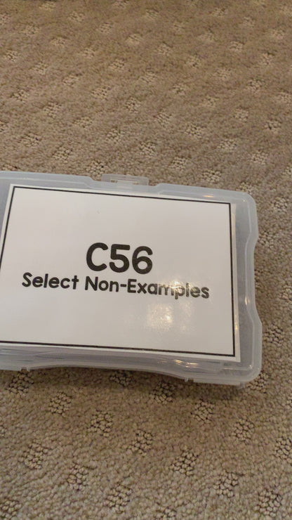 Non-Examples Task Cards [ABLLS-R Aligned C56, G29]