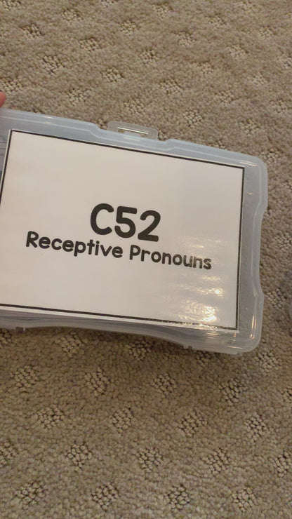 Pronoun Task Cards [ABLLS-R Aligned C52, G37, G38]