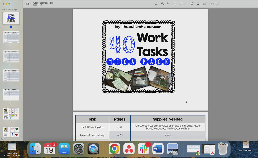 Work Task Mega Pack – The Autism Helper