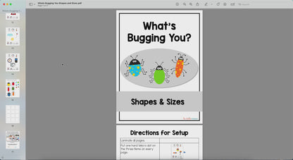 What's Bugging You? Shapes & Sizes Adapted Book