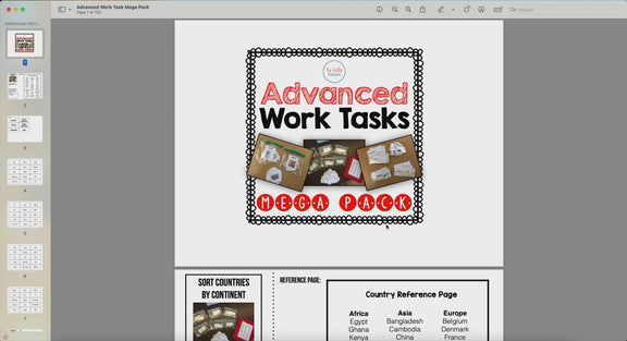 Advanced Work Task Mega Pack – The Autism Helper