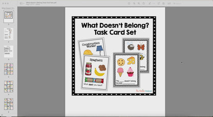 What Doesn't Belong? Task Card Set