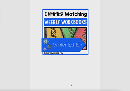 Complex Matching Weekly Workbooks - Winter