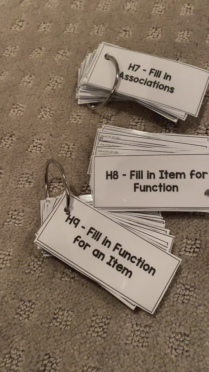 Fill In Feature, Function, and Class Task Cards [ABLLS-R Aligned to H}