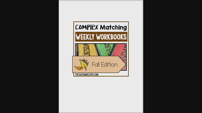 Complex Matching Weekly Workbooks - Fall