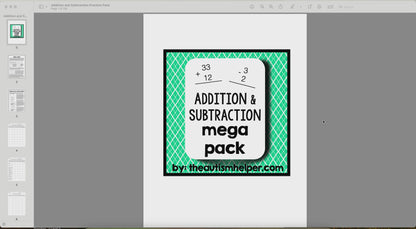 Addition & Subtraction Practice Pack