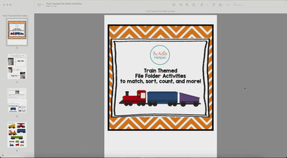 File Folder Activities to Match, Sort, Count, and More! {TRAIN themed}