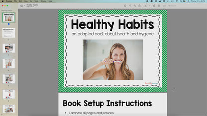 Health and Hygiene Adapted Book
