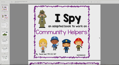 I Spy - Community Helpers Adapted Book