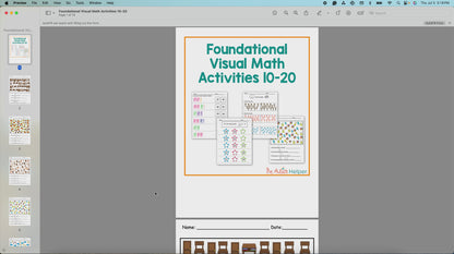 Foundational Visual Math Activities {Numbers 10-20}