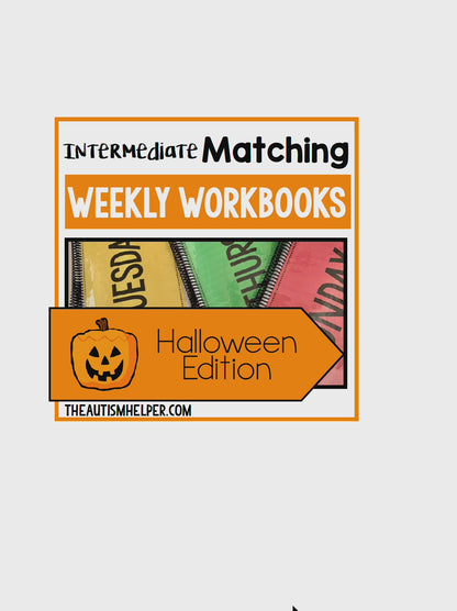 Intermediate Matching Weekly Workbooks - Halloween