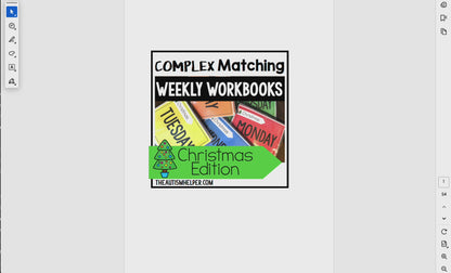 Complex Matching Weekly Workbooks - Christmas