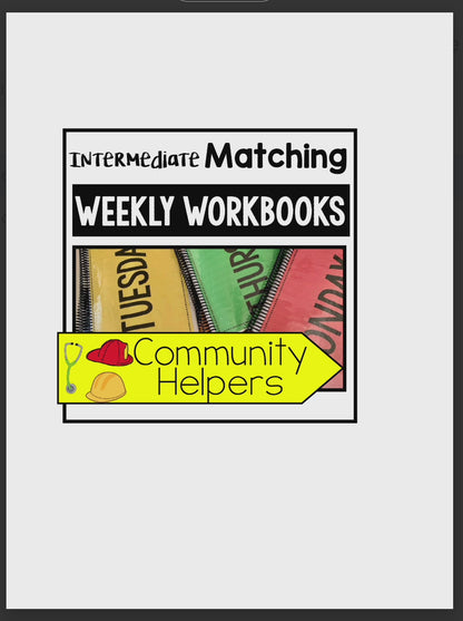 Intermediate Matching Weekly Workbooks - Community Helpers