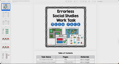 Errorless Social Studies Tasks Mega Pack