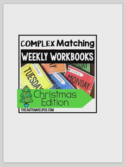 Complex Matching Weekly Workbooks - Christmas