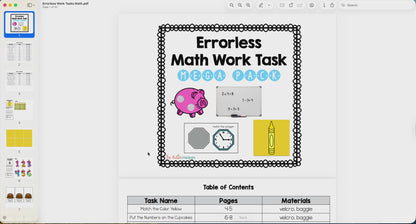Errorless Math Tasks Mega Pack
