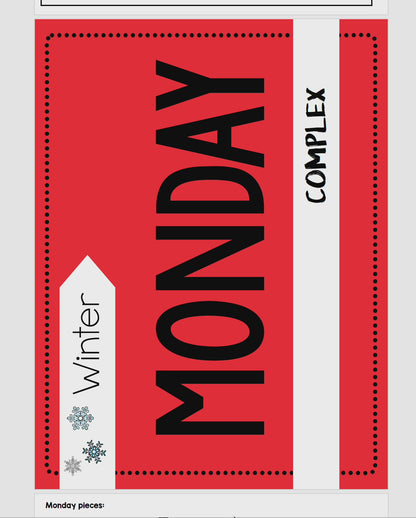 Complex Matching Weekly Workbooks - Winter