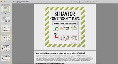 Behavior Contingency Maps