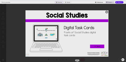 Social Studies Digital Task Cards
