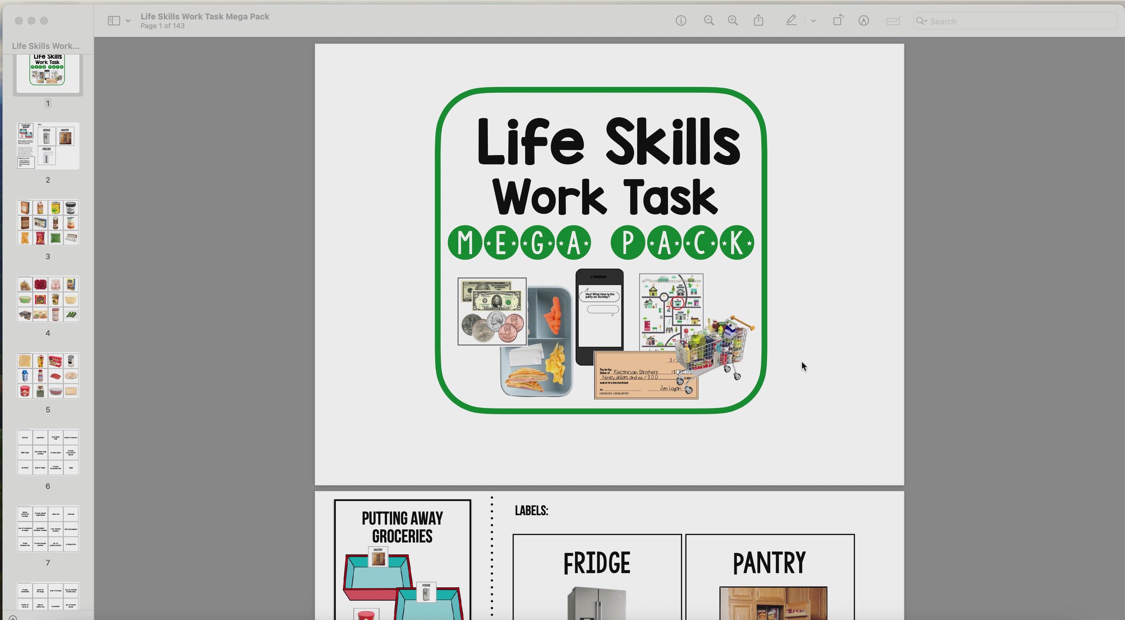 Life Skills Work Task Mega Pack – The Autism Helper