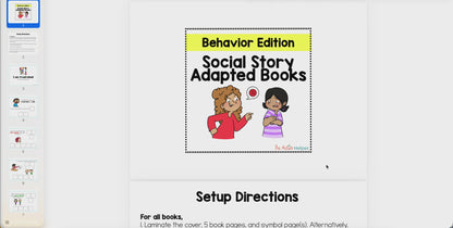 Behavior Social Story Adapted Book Series