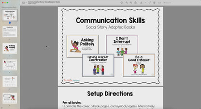 Communication Skills: Social Story Adapted Book Series