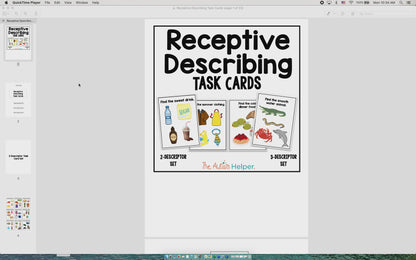 Receptive Describing Task Cards