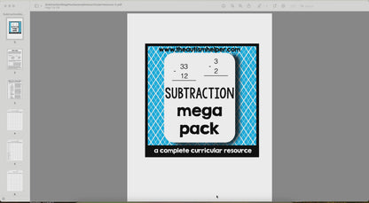 Subtraction Practice Pack