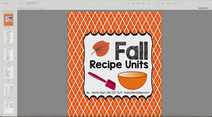 Fall Snacks Visual Recipes