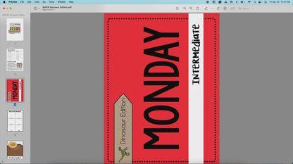 Intermediate Matching Weekly Workbooks - Dinosaurs