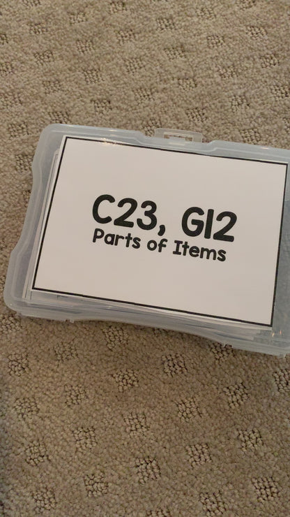 Parts of Items Task Cards [ABLLS-R Aligned C23, G12]