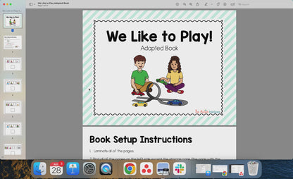 Play Themed Matching Adapted Book