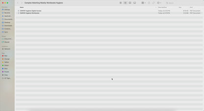 Complex Matching Weekly Workbooks - Hygiene