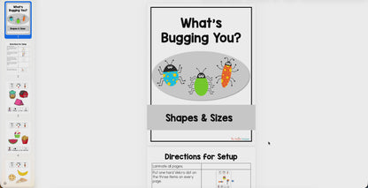 What's Bugging You? Shapes & Sizes Adapted Book