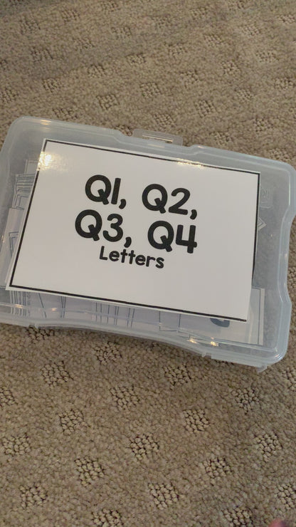 Letter Task Cards [ABLLS-R Aligned Q1-4, Q6-8, T1]