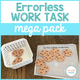 Errorless Work Task Mega Pack cover with a cookie matching activity for special education independent work