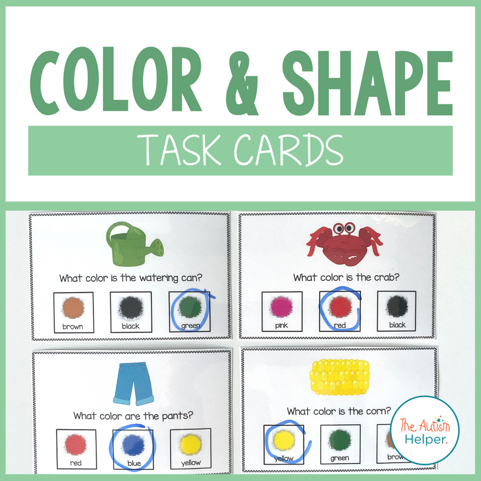 Task Card Color:blue Task Cards – The Autism Helper