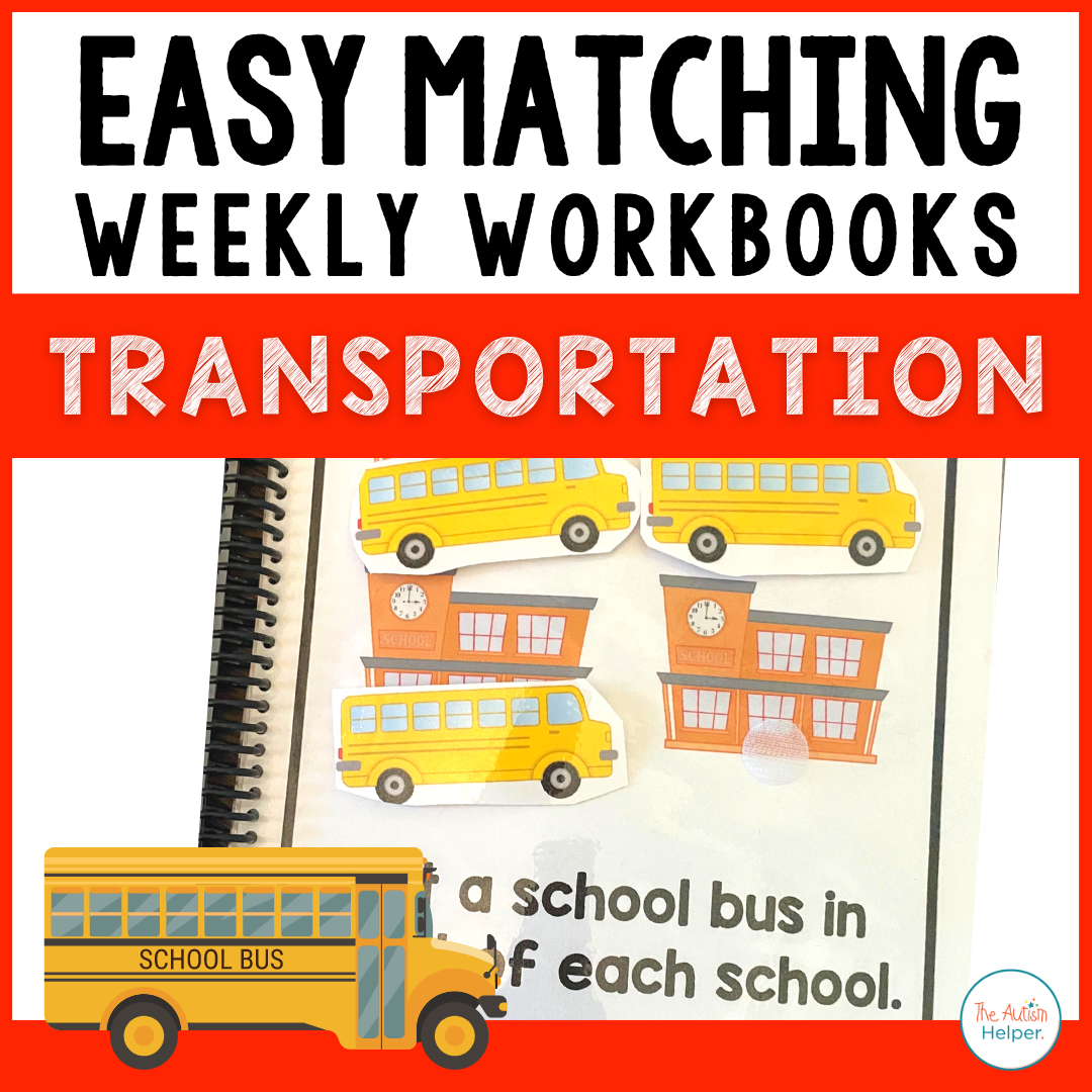 Easy Matching Weekly Workbooks - Transportation Edition