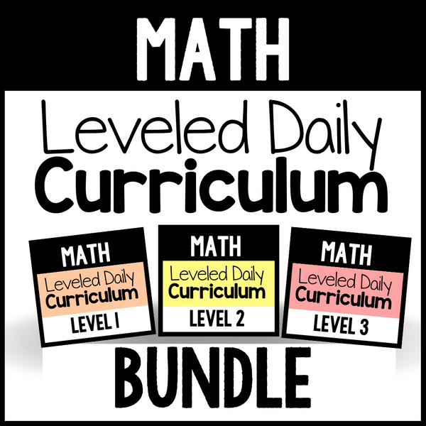 Math Leveled Daily Curriculum {BUNDLE} – The Autism Helper