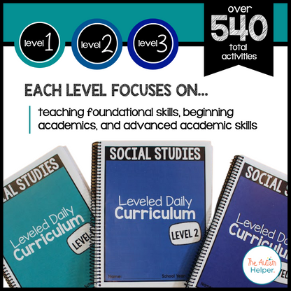 Social Studies Leveled Daily Curriculum {BUNDLE}