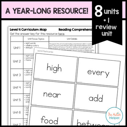 Reading Comprehension Leveled Daily Curriculum {LEVEL 4}