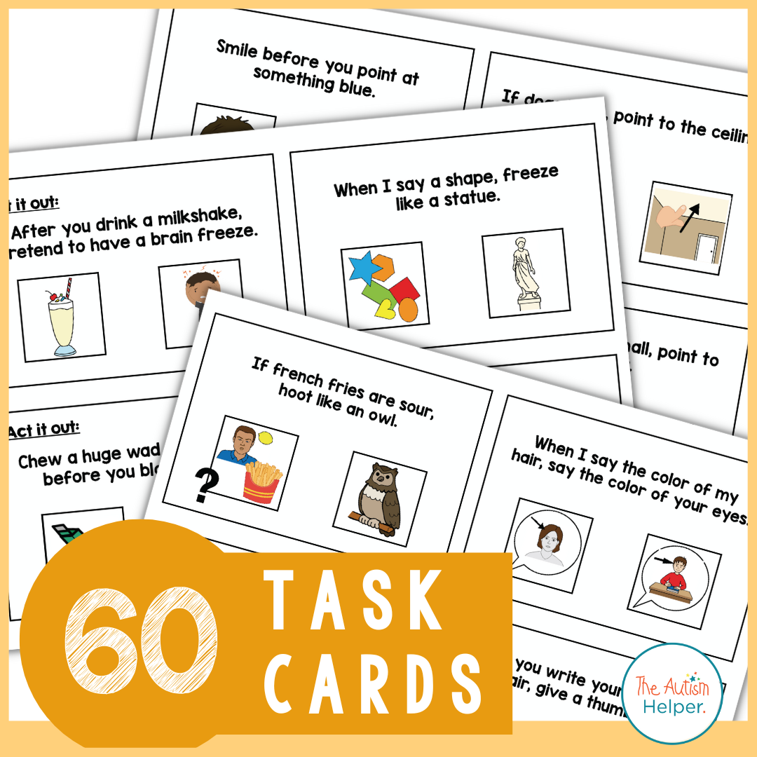 Following Directions Task Cards – The Autism Helper