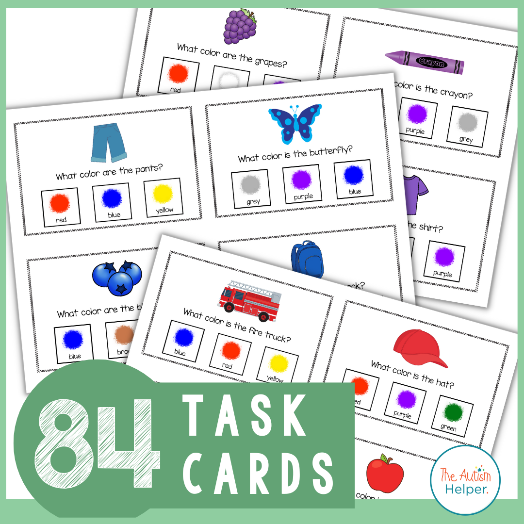 Color and Shape Task Cards – The Autism Helper