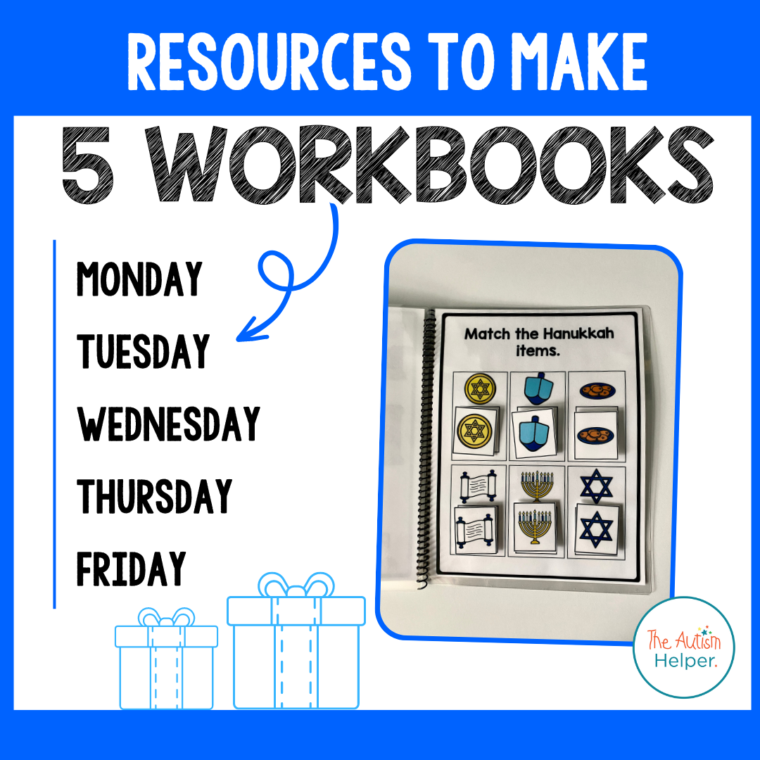 Easy Matching Weekly Workbooks - Winter Edition – The Autism Helper